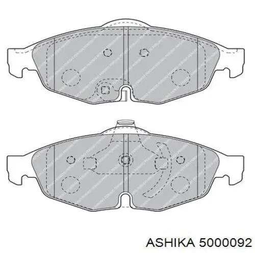 Гальмівні колодки Ashika 5000092 ціна, від 29.19 USD