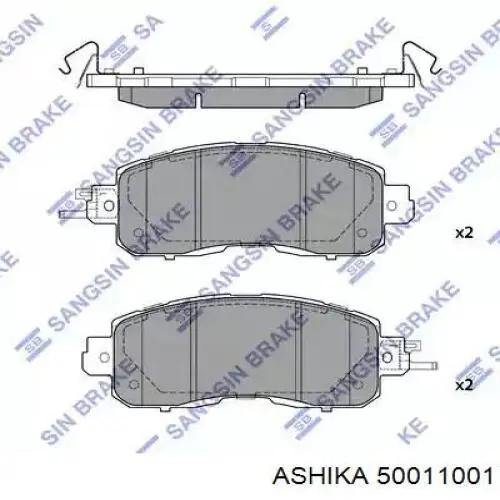 Гальмівні колодки Ashika 50011001 ціна, від 31.50 USD
