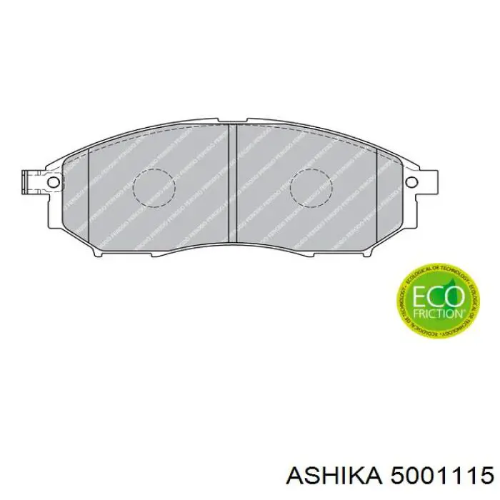 Передні тормозні колодки 5001115 Ashika