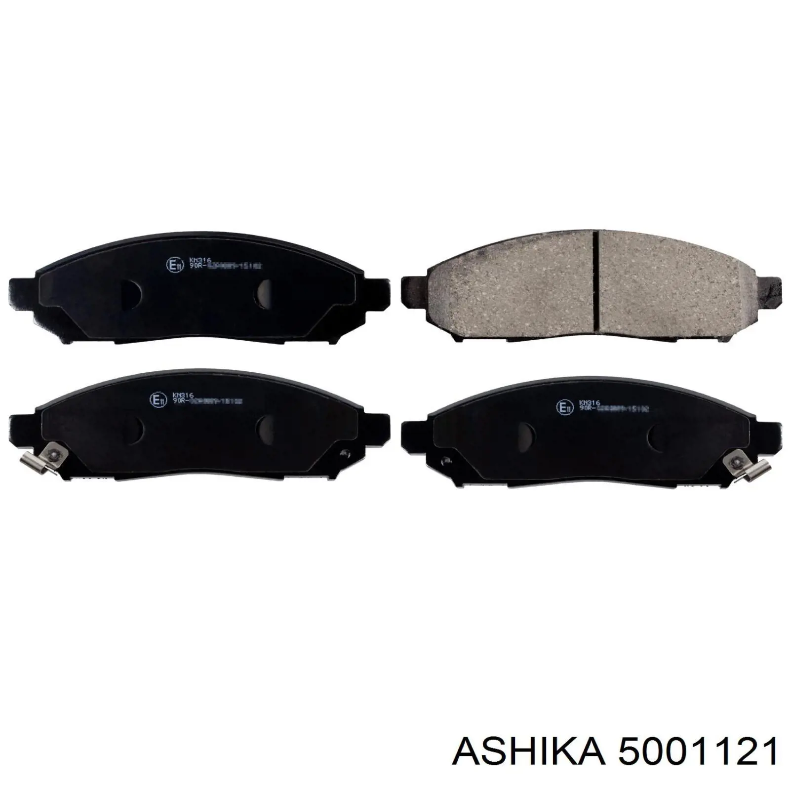 Передні тормозні колодки 5001121 Ashika