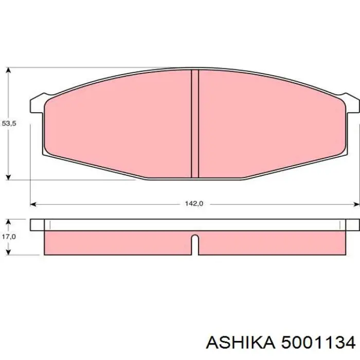 Гальмівні колодки Ashika 5001134 ціна, від 20.56 USD