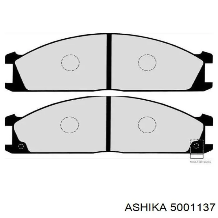 Гальмівні колодки Ashika 5001137 ціна, від 25.03 USD
