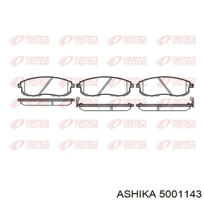 Гальмівні колодки Ashika 5001143 ціна, від 20.76 USD