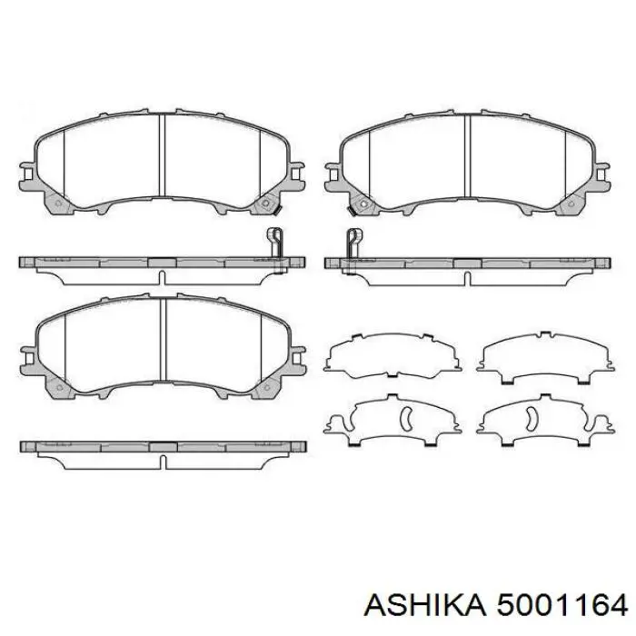 Передні тормозні колодки 5001164 Ashika