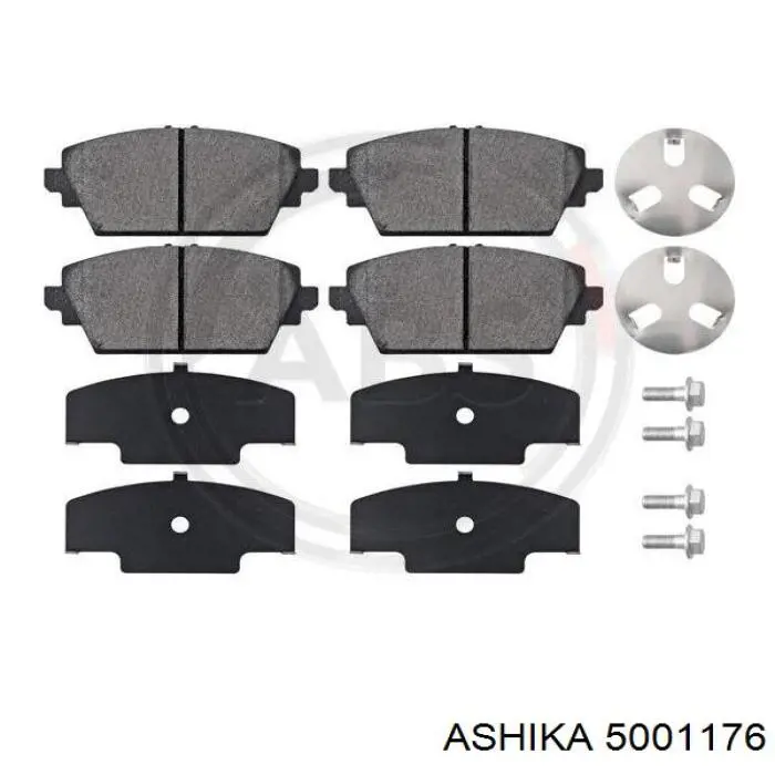 5001176 Ashika колодки гальмівні передні, дискові