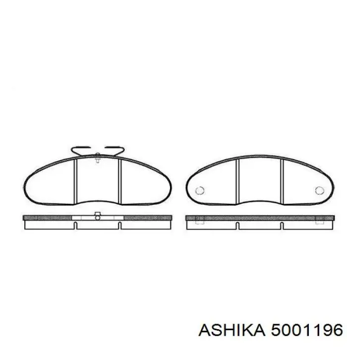 Купити 5001196 Ashika Колодки гальмівні передні, дискові