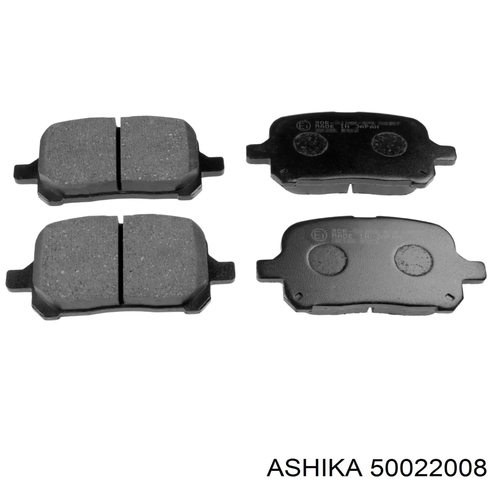 50022008 Ashika колодки гальмівні передні, дискові