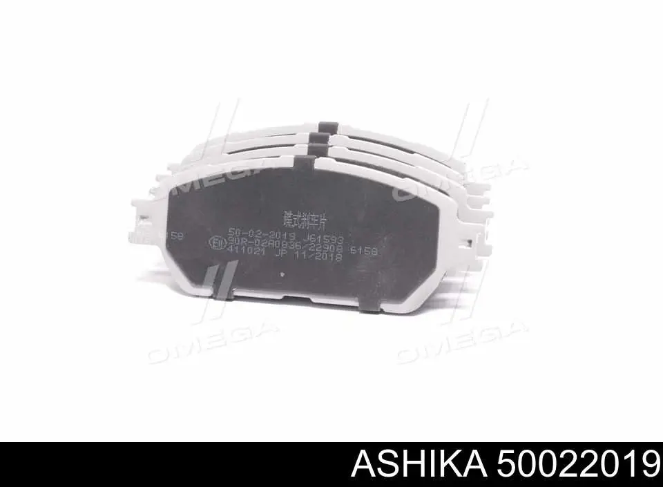 50022019 Ashika колодки гальмівні передні, дискові