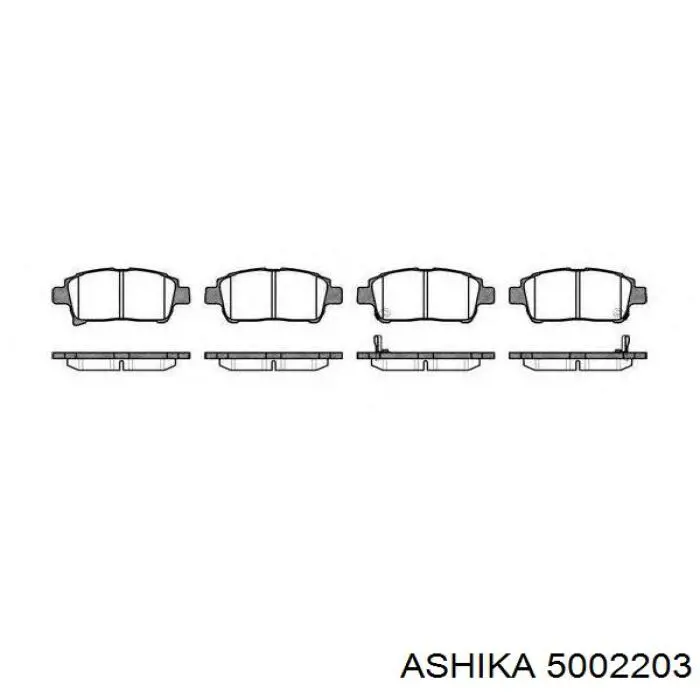 Колодки гальмівні передні, дискові 5002203 Ashika