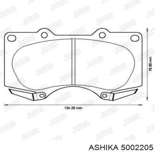 Тормозні колодки Ashika 5002205