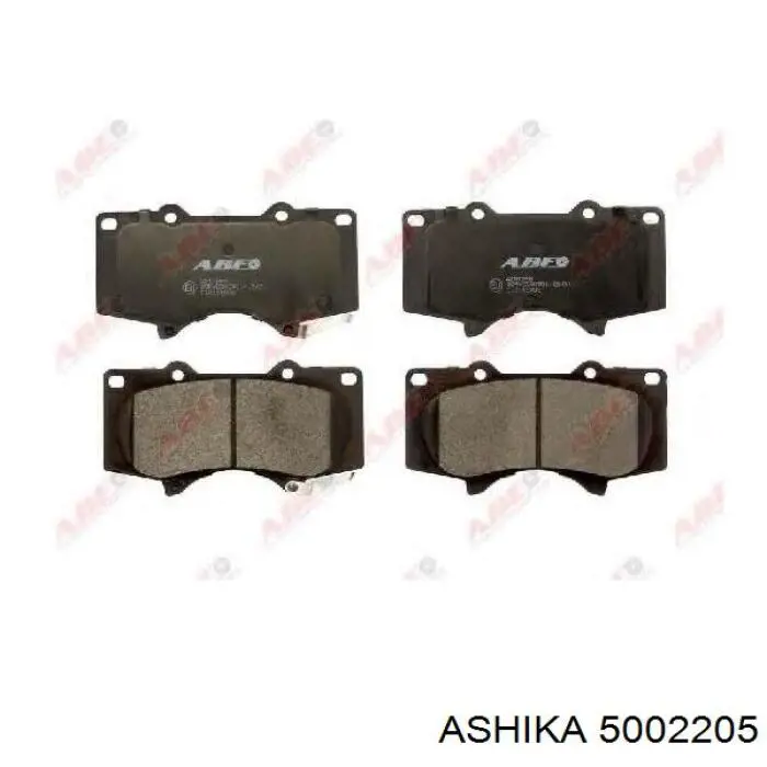5002205 Ashika колодки гальмівні передні, дискові