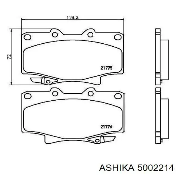 Передні тормозні колодки 0449126280 Toyota
