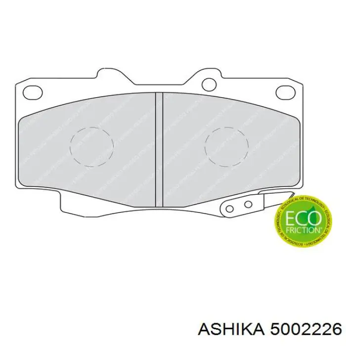 Колодки гальмівні передні, дискові 5002226 Ashika