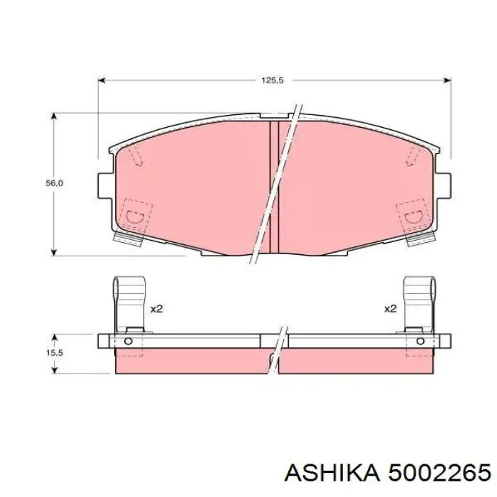 Гальмівні колодки Ashika 5002265 ціна, від 23.89 USD
