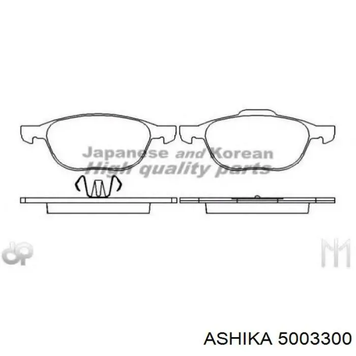 5003300 Ashika Передні гальмівні колодки