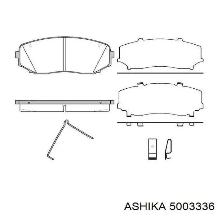 Гальмівні колодки Ashika 5003336 ціна, від 24.32 USD