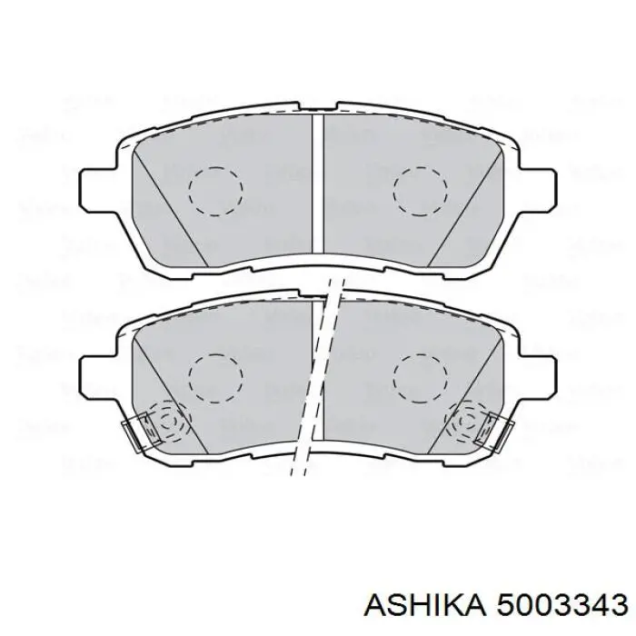 Гальмівні колодки Ashika 5003343 ціна, від 22.10 USD