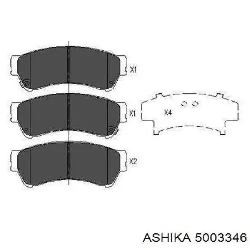 Гальмівні колодки Ashika 5003346 ціна, від 26.17 USD