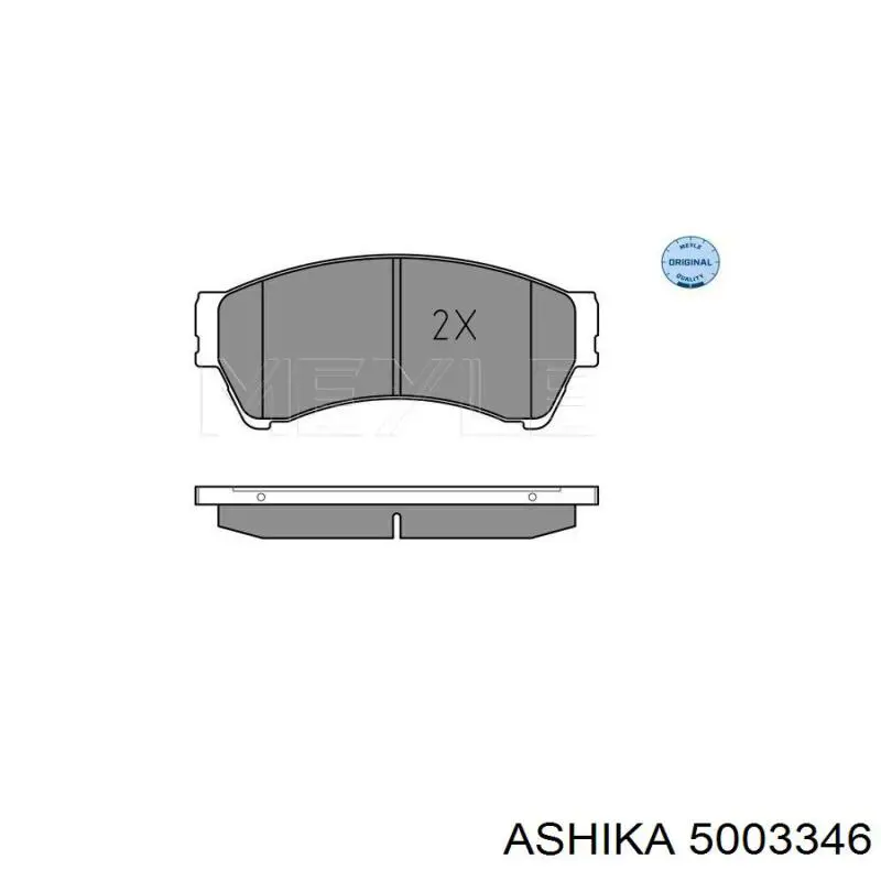 Купити 5003346 Ashika Колодки гальмівні передні, дискові