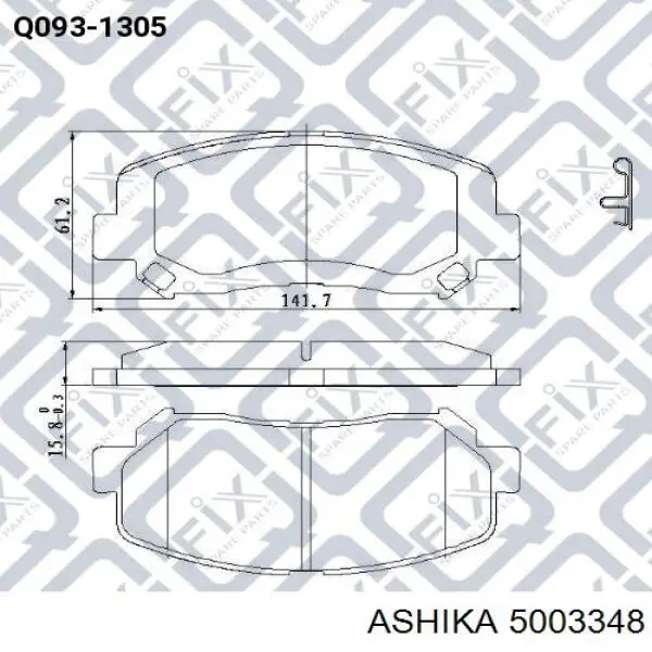 Гальмівні колодки Ashika 5003348 ціна, від 25.25 USD