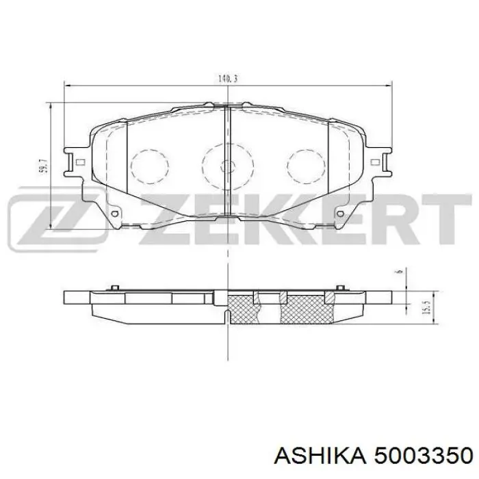 Передні тормозні колодки 5003350 Ashika