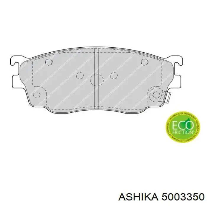 Купити 5003350 Ashika Колодки гальмівні передні, дискові