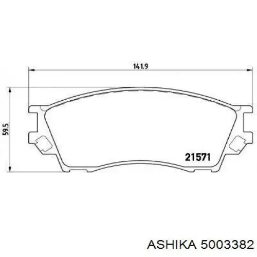 Гальмівні колодки Ashika 5003382 ціна, від 22.83 USD