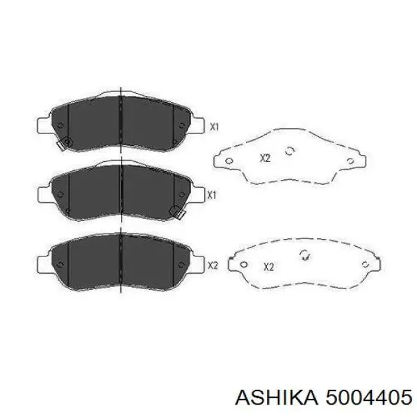 Гальмівні колодки Ashika 5004405 ціна, від 23.08 USD