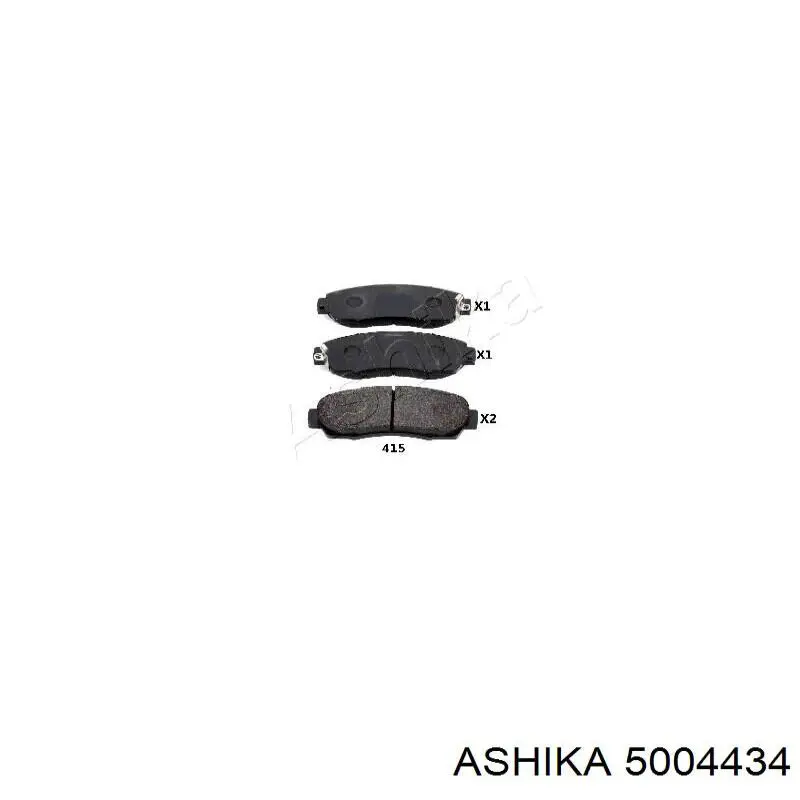 Купити 5004434 Ashika Колодки гальмівні передні, дискові
