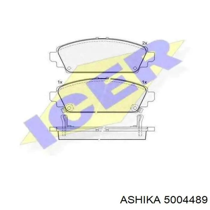 Купити 5004489 Ashika Колодки гальмівні передні, дискові