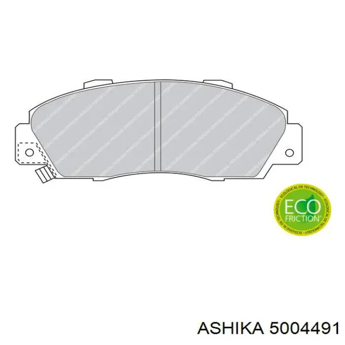 Купити 5004491 Ashika Колодки гальмівні передні, дискові