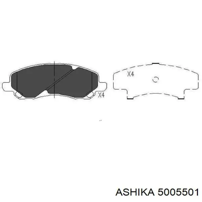 Тормозні колодки Ashika 5005501