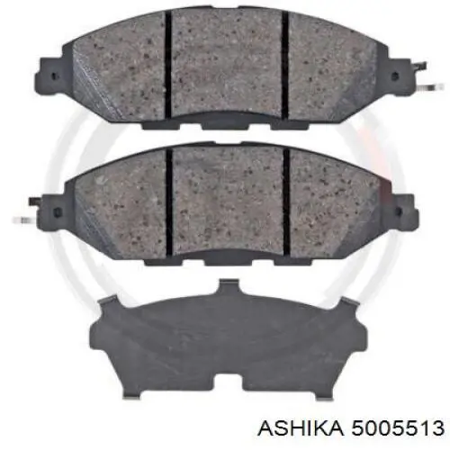 5005513 Ashika колодки гальмівні передні, дискові