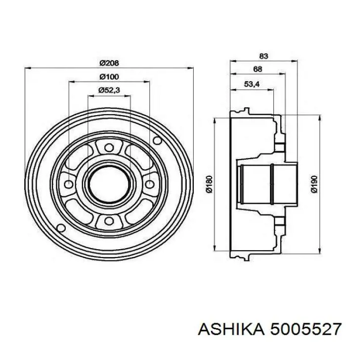 Передні тормозні колодки 5005527 Ashika