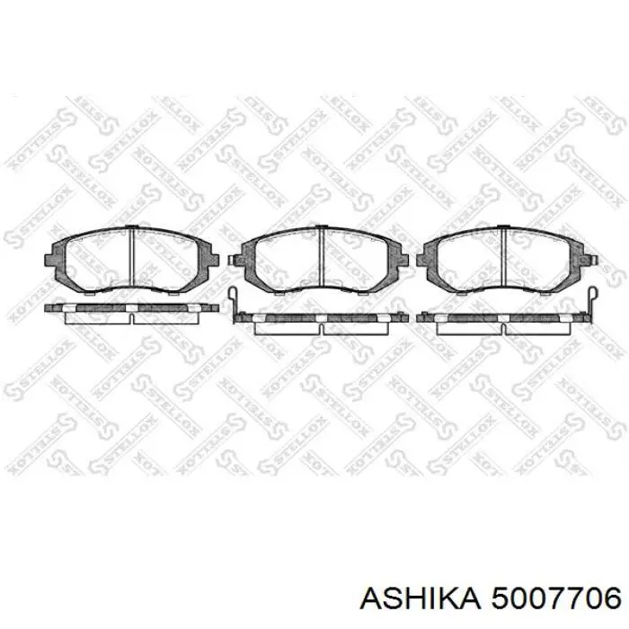 Колодки гальмівні передні, дискові 5007706 Ashika