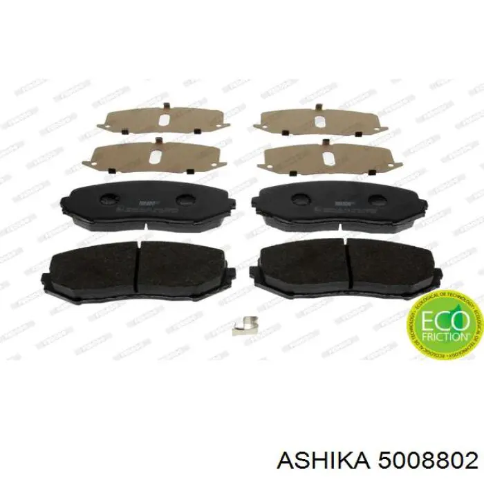 Купити 5008802 Ashika Колодки гальмівні передні, дискові