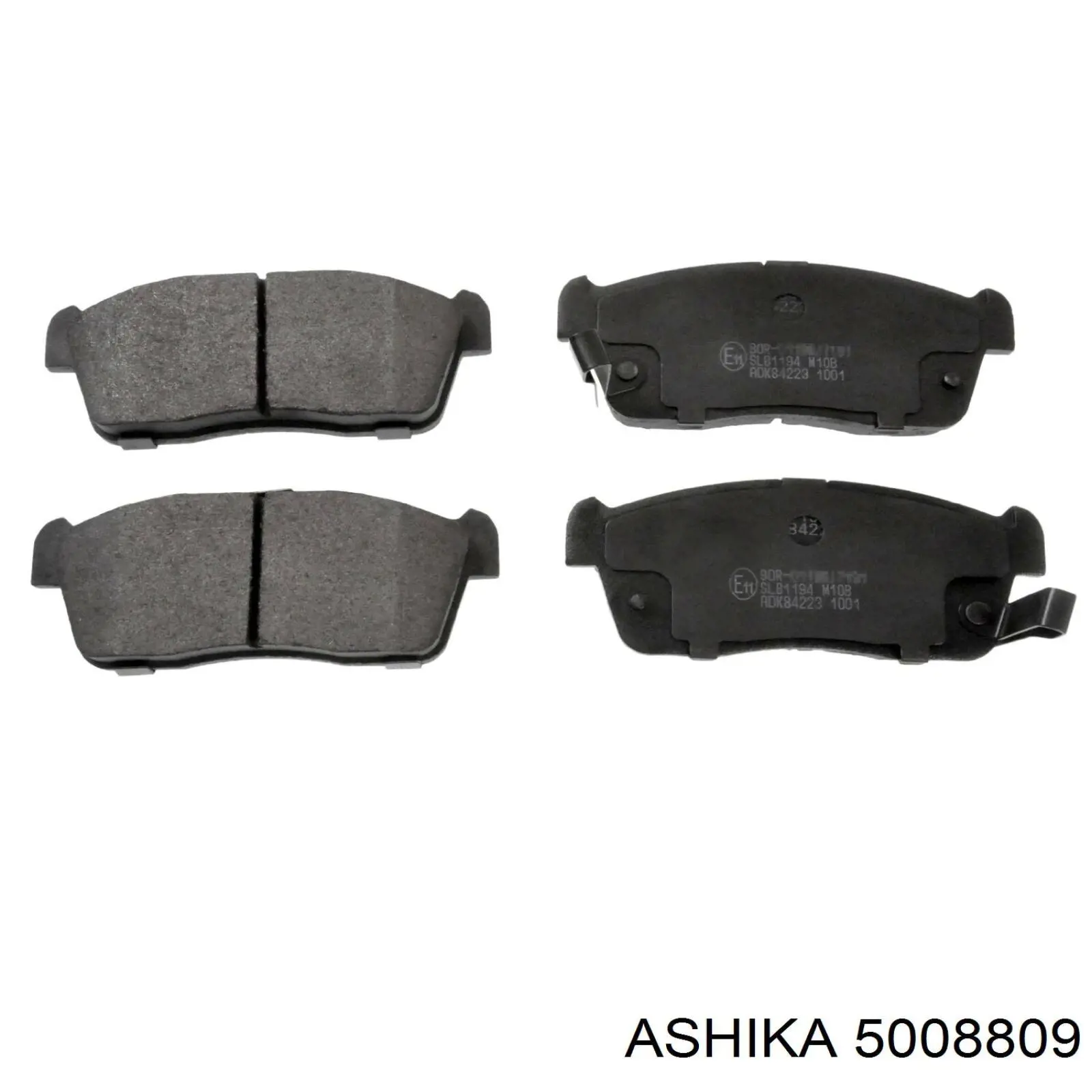 5008809 Ashika колодки гальмівні передні, дискові