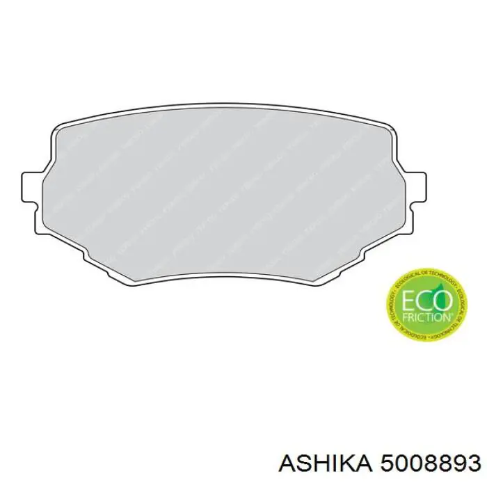 Купити 5008893 Ashika Колодки гальмівні передні, дискові
