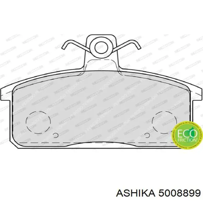 5008899 Ashika колодки гальмівні передні, дискові