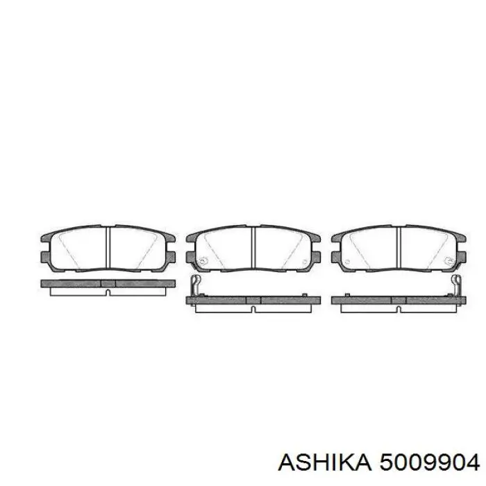 Гальмівні колодки Ashika 5009904 ціна, від 22.14 USD