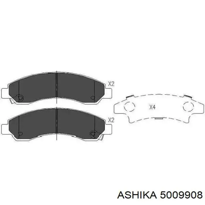 5009908 Ashika Передні гальмівні колодки