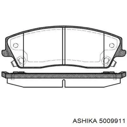 Купити 5009911 Ashika Колодки гальмівні передні, дискові