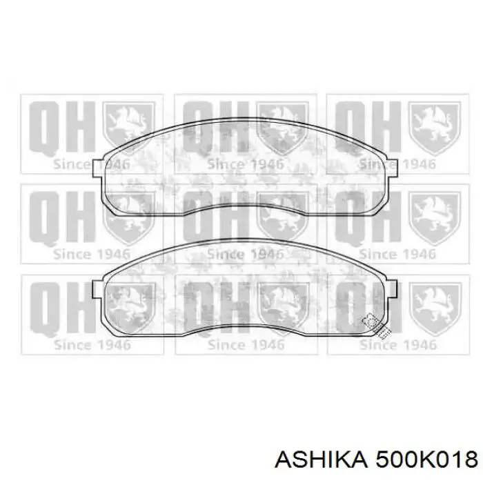 Гальмівні колодки Ashika 500K018 ціна, від 21.79 USD