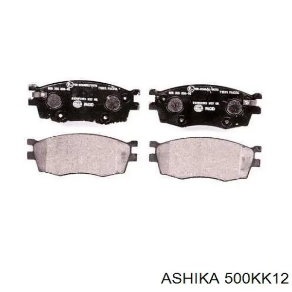 500KK12 Ashika колодки гальмівні передні, дискові