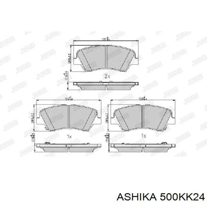 Передні тормозні колодки 500KK24 Ashika