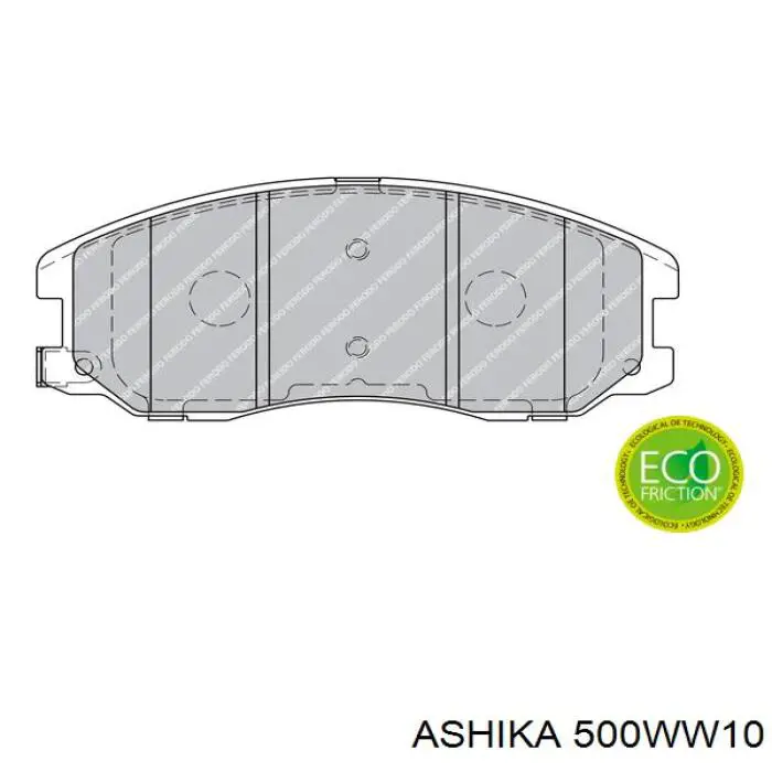 Купити 500WW10 Ashika Колодки гальмівні передні, дискові