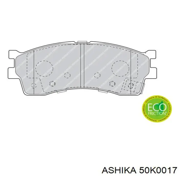 50K0017 Ashika Передні гальмівні колодки