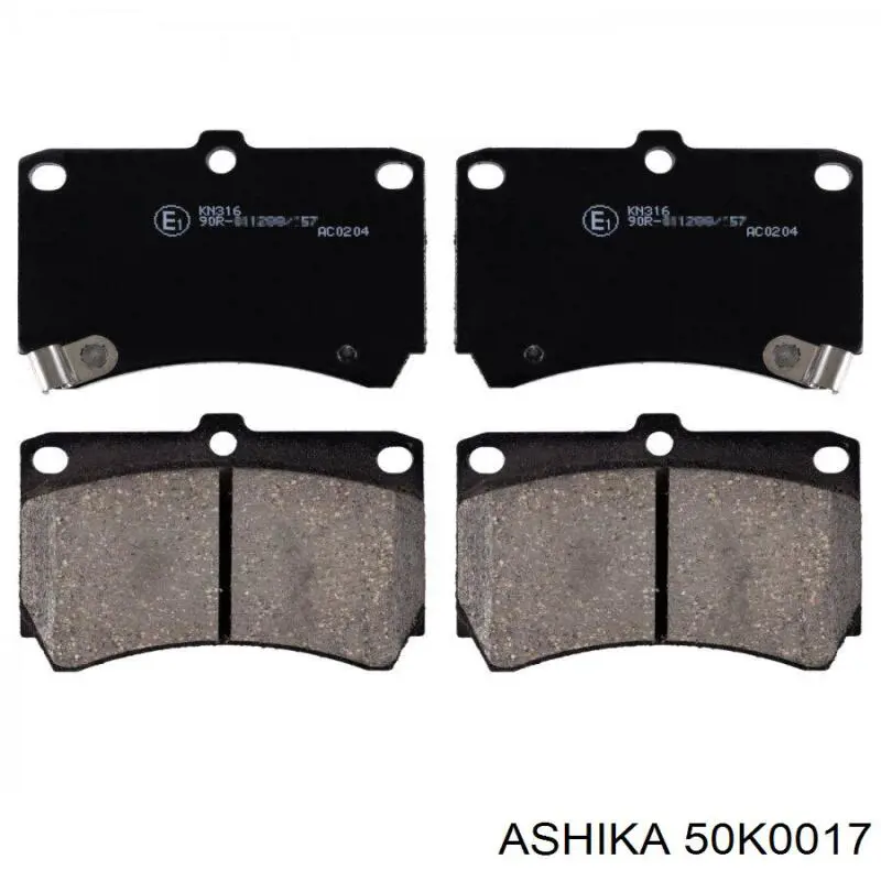 Гальмівні колодки Ashika 50K0017 ціна, від 16.45 USD