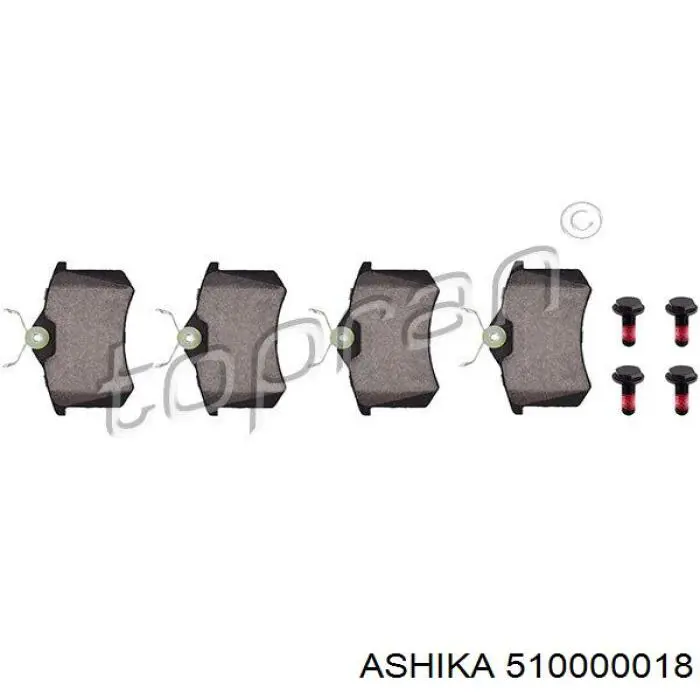 Задні дискові колодки Ashika 510000018