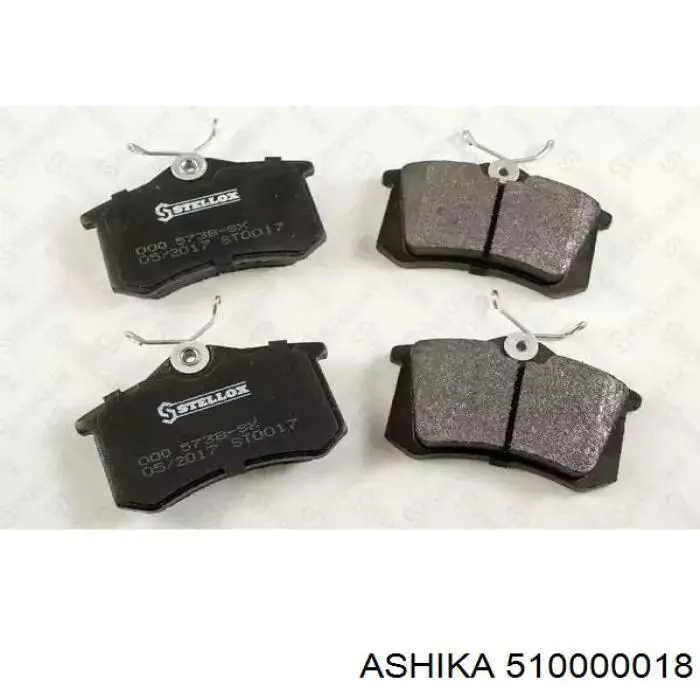 Задні гальмівні колодки Ashika 510000018 ціна, від 20.90 USD